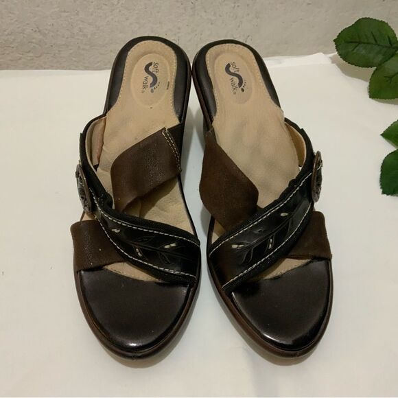 Softwalk Women's Wedge Sandals, size 8M - Picture 1 of 10